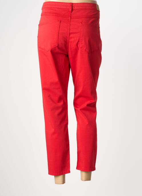 Pantalon 7/8 stretch taille normale rouge KANOPE femme