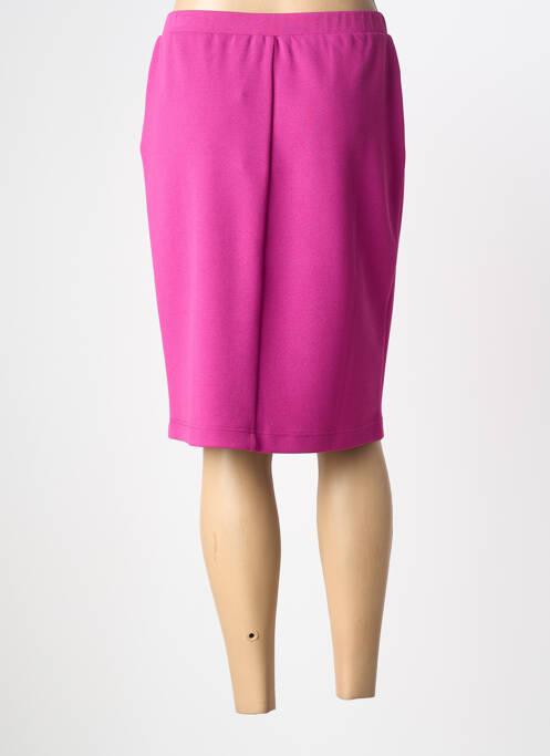 Jupe mi-longue coupe droite rose TELMAIL femme