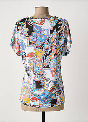 T-shirt imprimé fantaisie manches courtes blanc CONCEPT K femme