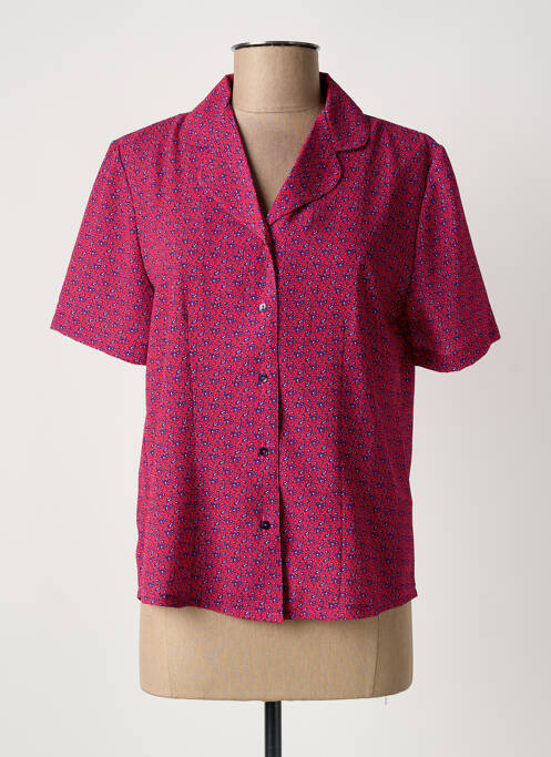 Chemisier manches courtes manches courtes violet ELEANE femme