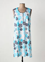 Chemise de nuit stretch bleu PEIGNORA femme