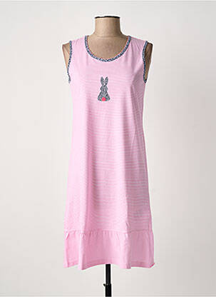 Chemise de nuit imprimé rayures rose RINGELLA femme