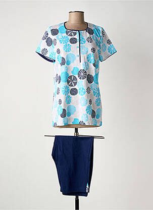 Pyjama tissage jersey bleu PEIGNORA femme