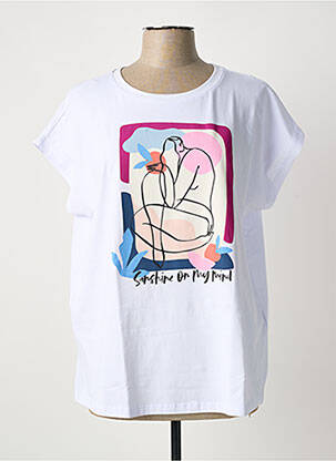 T-shirt coupe droite manches courtes blanc JENSEN femme