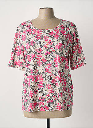 T-shirt manches mi-longues manches courtes rose JENSEN femme