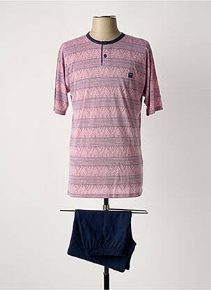Pyjashort col rond rose MASSANA homme