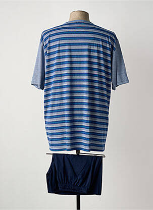 Pyjashort col rond bleu MASSANA homme