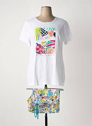 Pyjashort blanc MASSANA femme