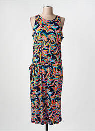 Robe mi-longue imprimé fantaisie sans manche bleu SURKANA femme