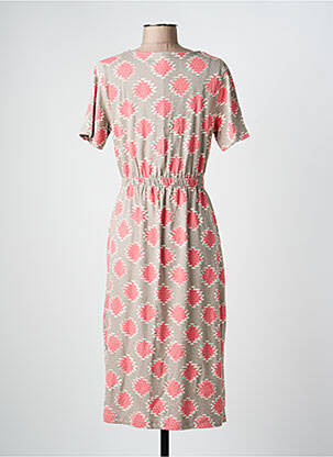 Robe mi-longue imprimé fantaisie manches courtes gris WHITE STUFF femme