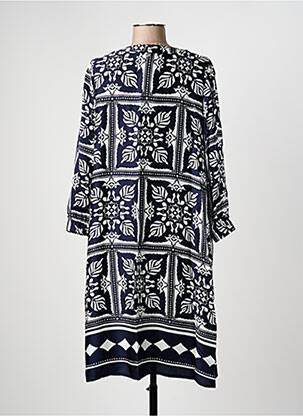 Robe mi-longue imprimé fleurs manches 3/4 bleu STREET ONE femme