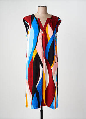 Robe mi-longue imprimé fantaisie sans manche bleu STREET ONE femme