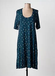 Robe mi-longue manches 3/4 manches 3/4 bleu ZILCH femme