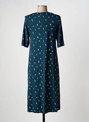 Robe mi-longue manches 3/4 manches 3/4 bleu ZILCH femme