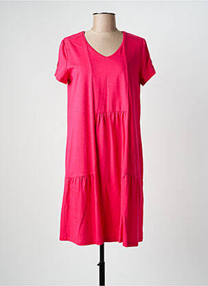 Robe mi-longue manches courtes manches courtes rose GERRY WEBER femme