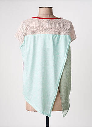 Top tissage crêpe manches courtes bleu SMASH WEAR femme