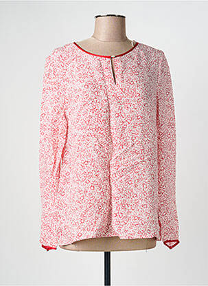Blouse imprimé fleurs manches longues rouge S.OLIVER femme