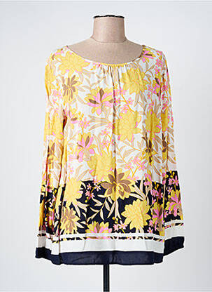 Blouse tissage popeline manches longues jaune BETTY BARCLAY femme