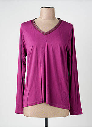 T-shirt manches longues manches longues violet KANOPE femme