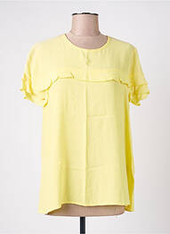 Blouse manches courtes manches courtes jaune NEW LILY femme