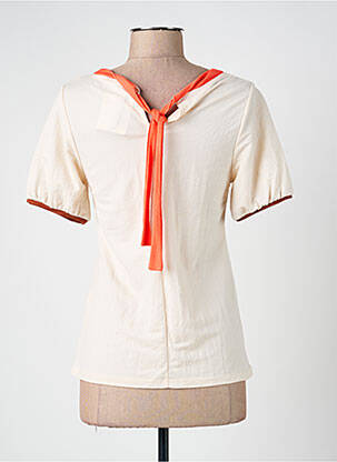 T-shirt coupe cintrée manches courtes beige WNT COLLECTION femme