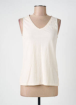 Débardeur col v sans manche beige WNT COLLECTION femme