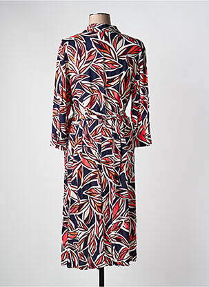 Robe mi-longue imprimé fantaisie manches longues bleu BETTY BARCLAY femme