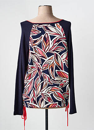 Pull stretch manches longues bleu BETTY BARCLAY femme