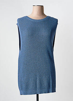 Pull col rond sans manche bleu STREET ONE femme