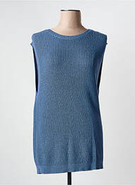 Pull resserrée sur le bas sans manche bleu STREET ONE femme