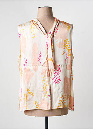 Top imprimé fantaisie sans manche beige TAIFUN femme