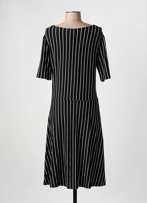 Robe mi-longue manches courtes manches courtes noir GEISHA femme