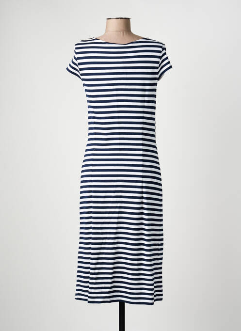 Robe mi-longue manches courtes manches courtes bleu HAJO femme