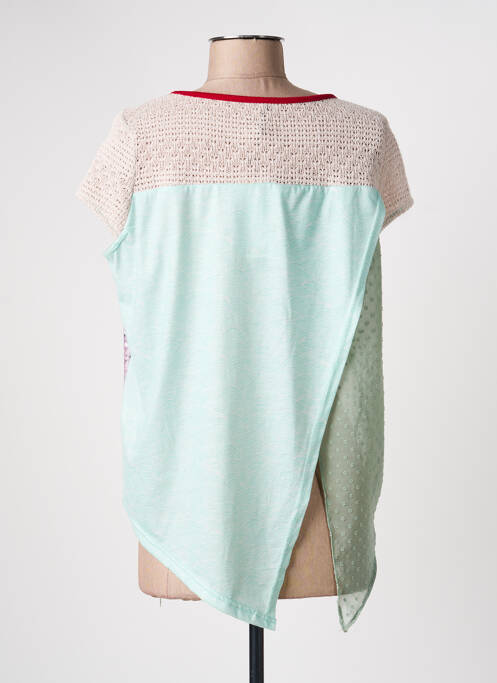 Top stretch manches courtes bleu SMASH WEAR femme