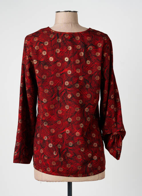 Blouse imprimé fantaisie manches longues orange GEVANA femme