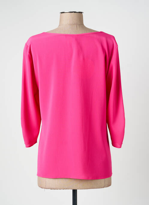 Blouse col rond manches 3/4 rose DIVAS femme
