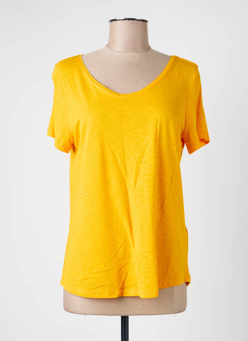 T-shirt col v manches courtes orange STREET ONE femme