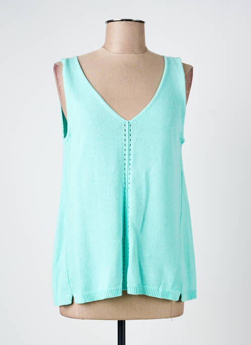 Top tissage jersey sans manche bleu WHITE STUFF femme