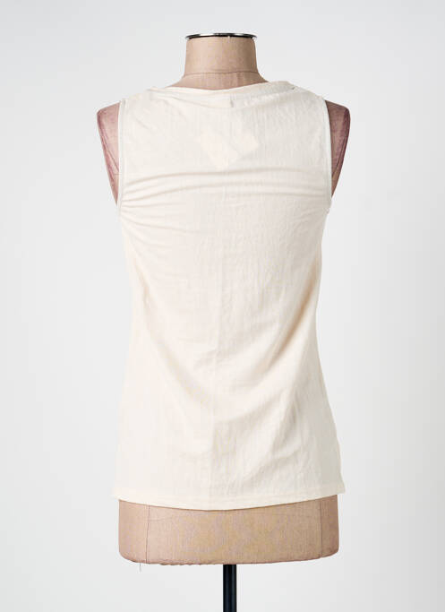 Débardeur col v sans manche beige WNT COLLECTION femme