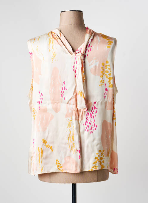 Top imprimé fantaisie sans manche beige TAIFUN femme