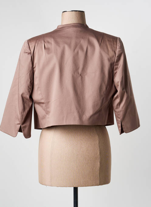 Boléro effet matière satinée marron COMMA, femme
