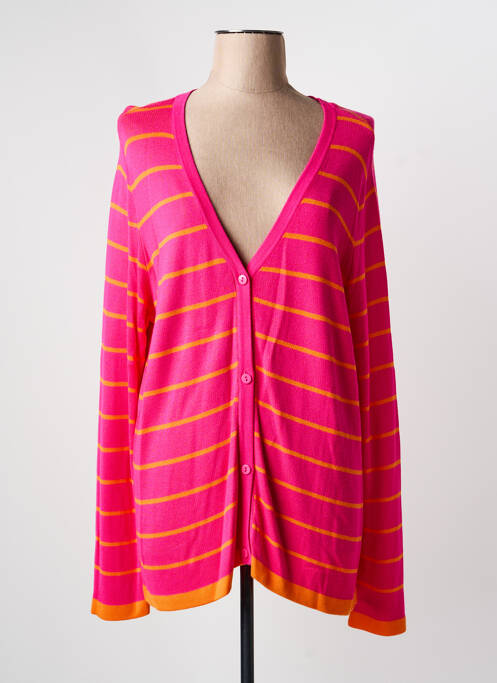 Gilet manches longues rose SURKANA femme