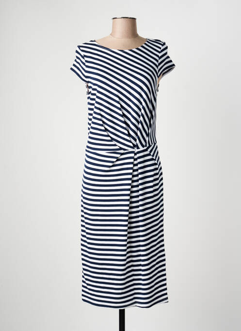 Robe mi-longue bleu HAJO femme