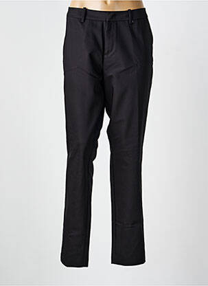 Pantalon chino broderie galons latéraux taille normale noir S.OLIVER femme