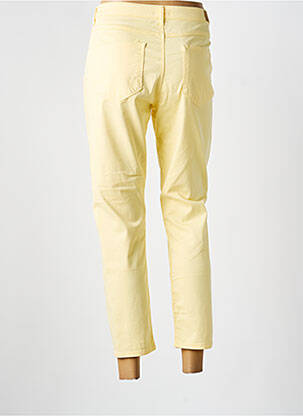 Pantalon slim tissage popeline taille normale jaune KANOPE femme