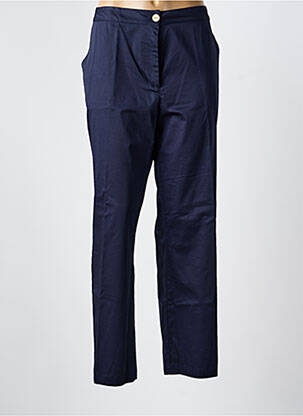 Pantalon chino tissage popeline taille normale bleu NICE THINGS femme