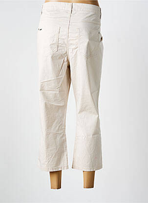 Pantalon 7/8 tissage popeline taille normale beige STREET ONE femme