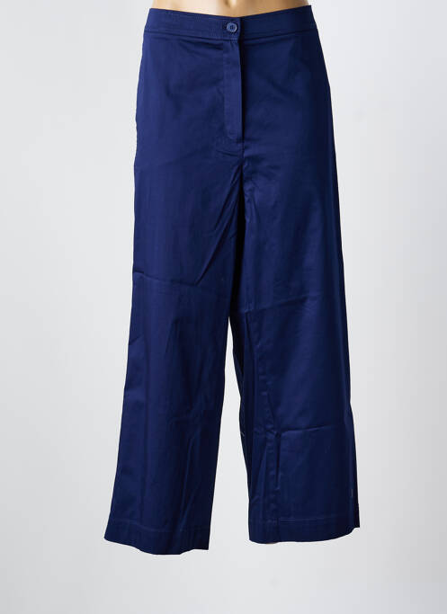 Pantalon 7/8 tissage popeline taille normale bleu GERRY WEBER femme