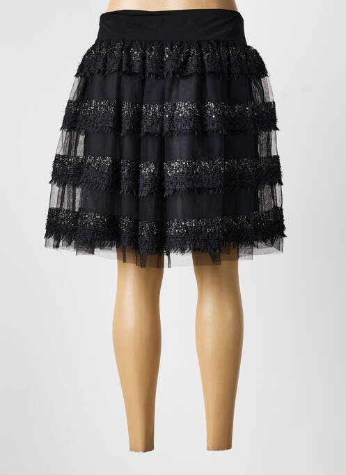 Jupe mi-longue noir PAUL BRIAL femme