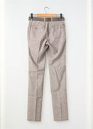 Pantalon chino tissage chiné taille normale marron LUIGI MORINI homme